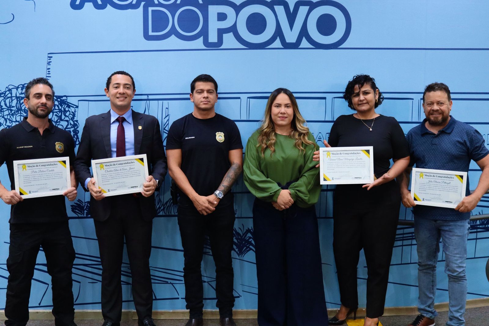 Vereadora Ana Portela homenageia policiais da DEAM por resgate de mulher mantida em cárcere em Campo Grande