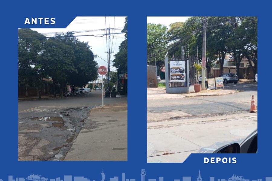 Vereador Marquinhos Trad garante tapa-buraco em cruzamento com a Spipe Calarge
